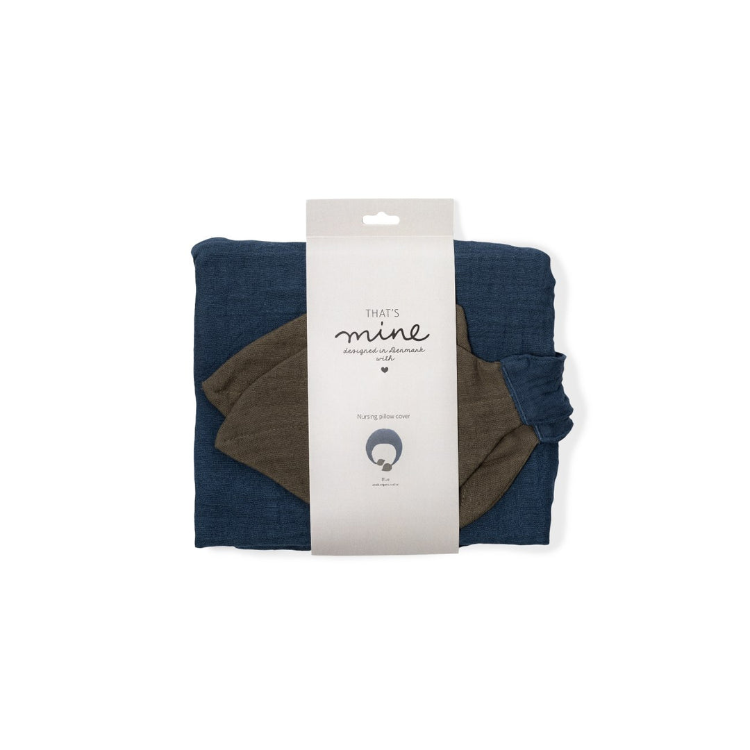 That's Mine Nursing pillow cover large - Blue - 100% Organic cotton Buy Amning & pusletid||Ammepuder||Ammepudebetræk||Pusle||Udsalg||Alle||Amning||Amning here.