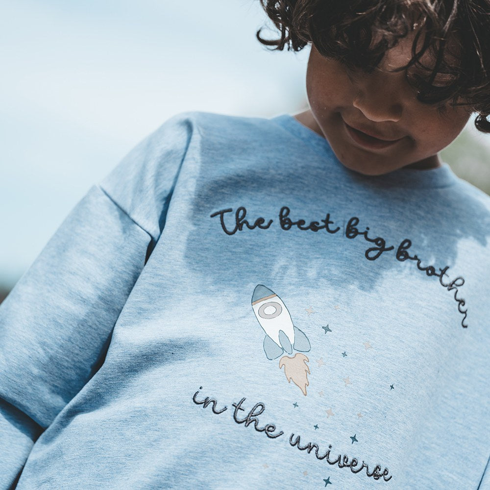 Finley big brother sweatshirt - Light blue melange