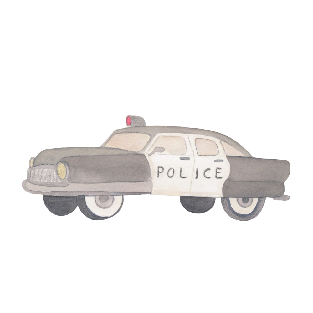 Wallsticker Police Car - Multi