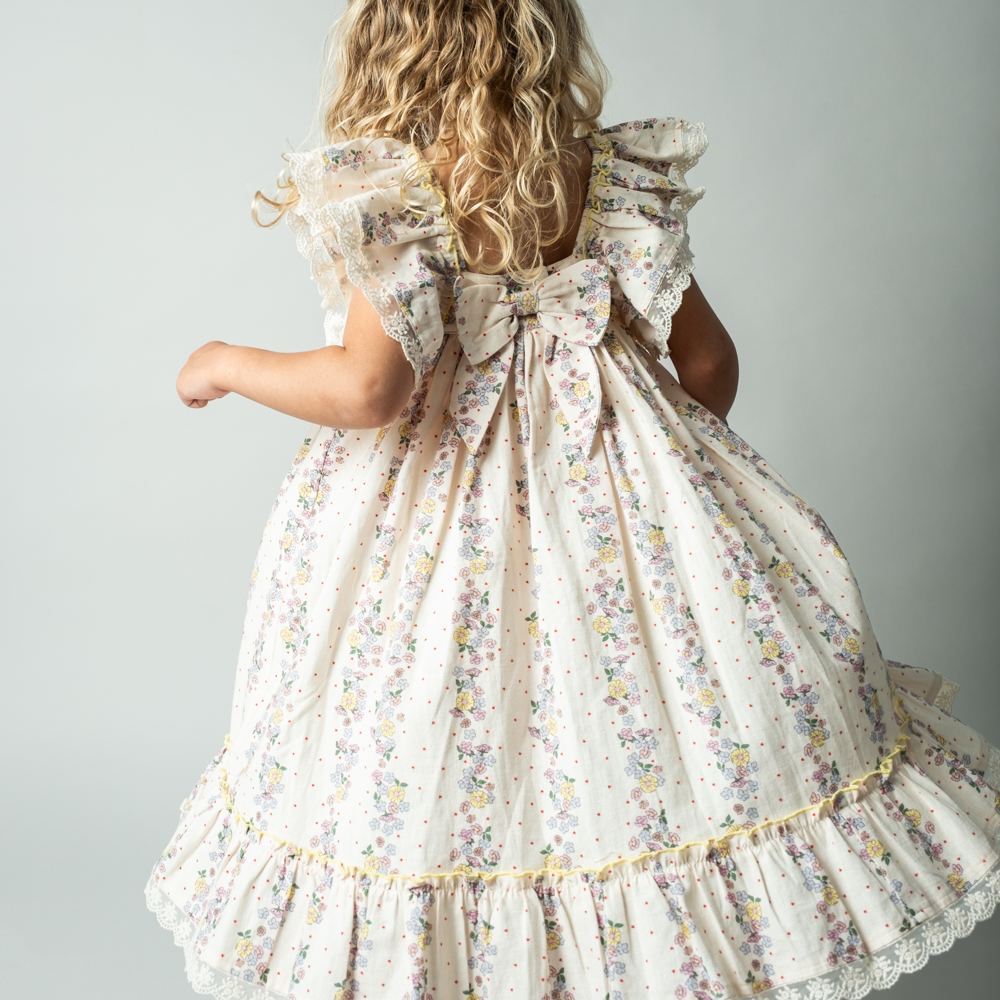 That's Mine Celina kjole - Shell fleur - 85% Cotton / 15% Linen Buy Kjoler||Kjoler & nederdele||personale here.