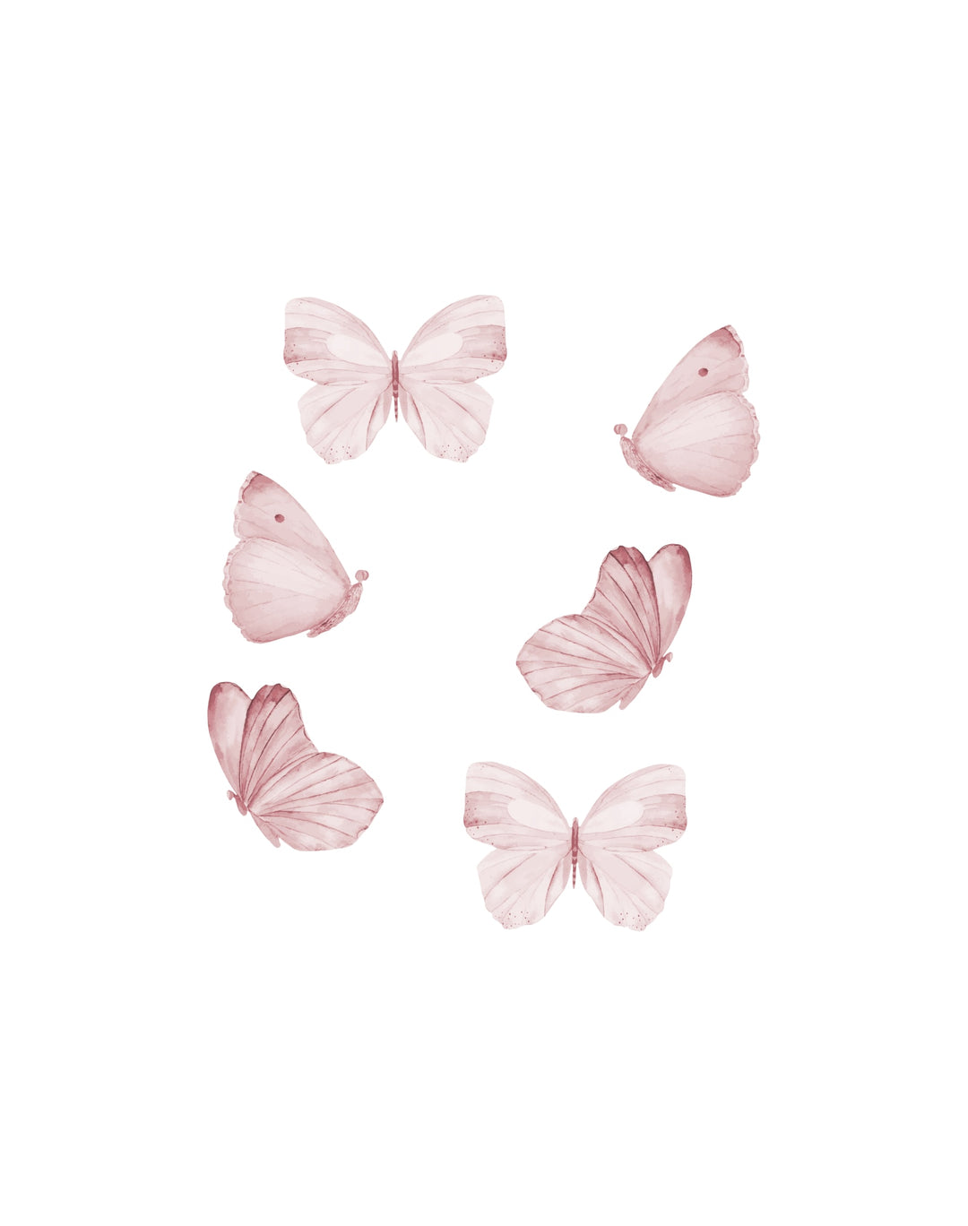 That's Mine Wallsticker Butterflies 6 pcs. - Rose - 100% Textile foil Buy Bolig & udstyr||Børneværelset||Wallstickers||Alle||personale here.