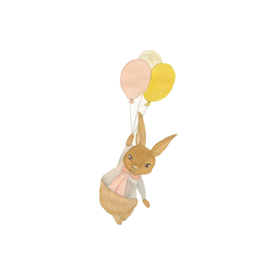 That's Mine Wallsticker Rabbit girl airballoon - Brown - 100% Textile foil Buy Bolig & udstyr||Børneværelset||Wallstickers||Alle||personale here.