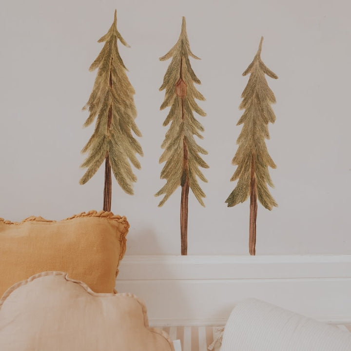 That's Mine Wallsticker Pinetrees small - Green - 100% Textile foil Buy Bolig & udstyr||Børneværelset||Wallstickers||Alle||personale||3 for 2||alt minus sløjfe||NOOS||Wallstickers - skoven||mette-sale here.