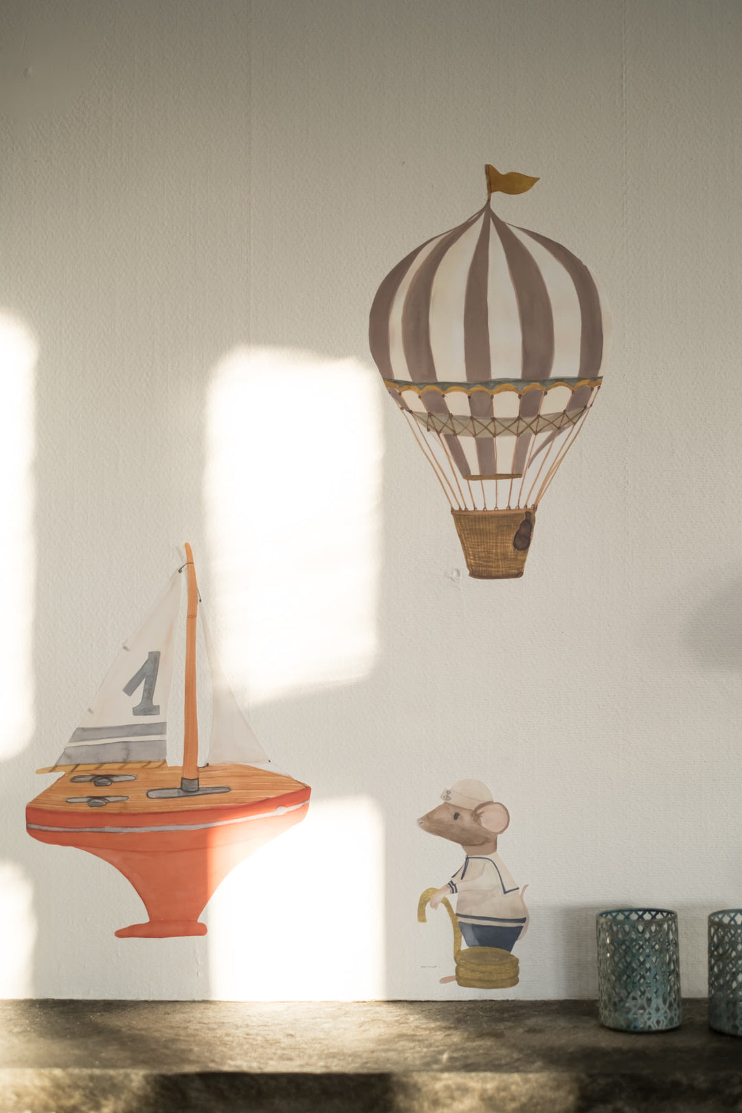 Wallsticker Sailboat - Red