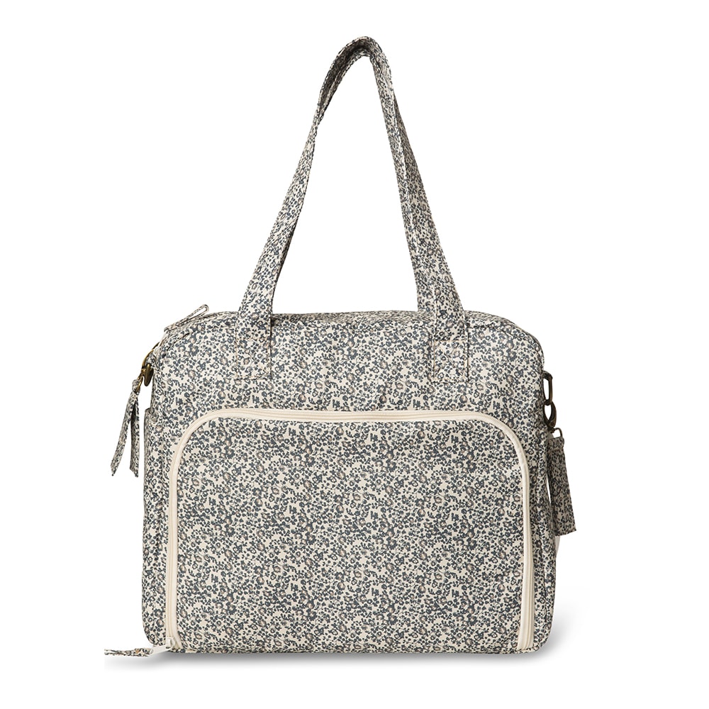 Benne nursing bag - Flores sandshell/blue